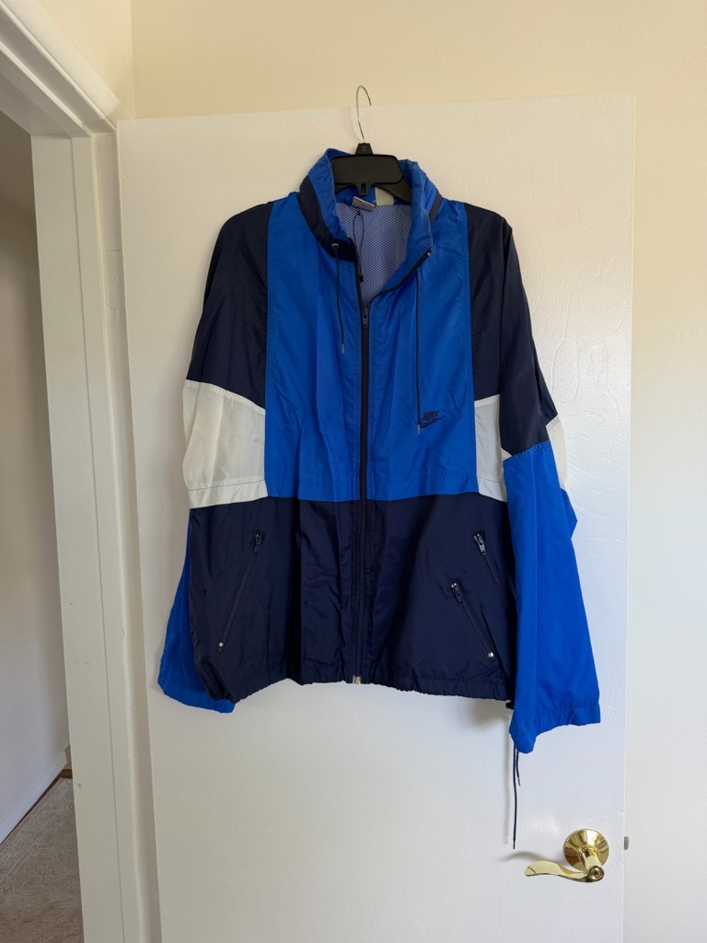 Nike Royal Blue and Navy Mesh-Lined Jacket